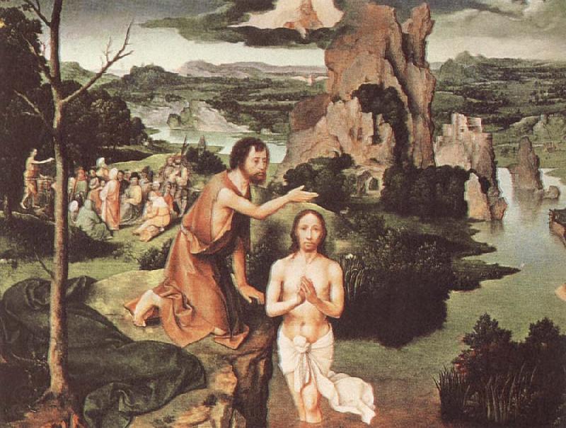 PATENIER, Joachim The Baptism of Christ Norge oil painting art